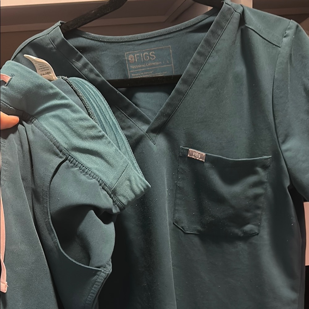 Figs Teal Scrub Set